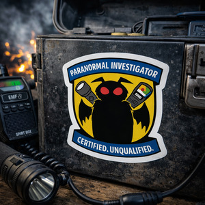 Mothman Sticker - Paranormal Investigator Cryptid Vinyl Decal