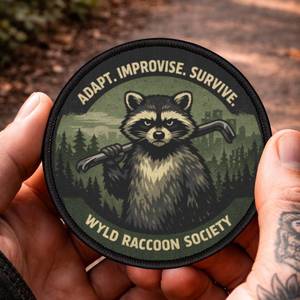Accessories: Wyld Raccoon Society Raccoon Morale Patch | Urban Adventure Badge
