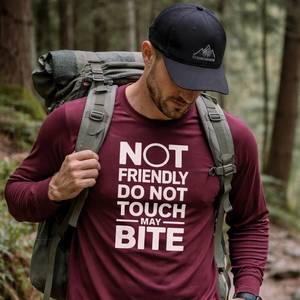 Do Not Touch Long Sleeve Tee - Graphic Long Sleeve Shirt for Everyday Wear