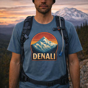 National Park Tees: Denali Hiking Shirt | Eco-Friendly National Park Tee for Rugged Outdoor Lovers
