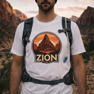 National Park Tees: Angels Landing Zion Hiking Shirt | Iconic National Park Adventure Tee