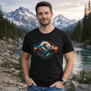 Eco Mens Tees: Breathable Organic Hiking Tee | Peak Trail Shirt for Men