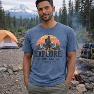 Explorer Men’s Organic Cotton T-Shirt – Sustainable Hiking & Travel Tee