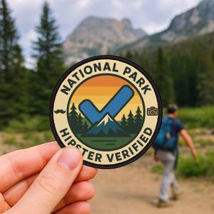 Funny National Park Patch - Hipster Morale Badge Iron-On Patch for Backpacks & Jackets