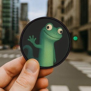 New Arrivals Outdoor Streetwear: Funny Lizard Patch - Iron-On Funny Lizard Patch for Backpacks, Jackets & Gear