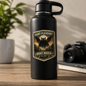 Mothman Sticker - Retro National Park Badge Cryptid Decal