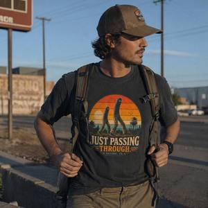 Fresno Nightcrawler T Shirt - Just Passing Through Retro Cryptid Tee