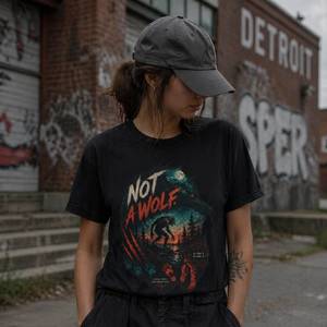 Dogman Cryptid T Shirt - Not A Wolf Subtle Horror Graphic Tee