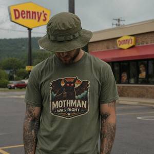 Mothman Shirt - “Mothman Was Right” Cryptid Horror T Shirt