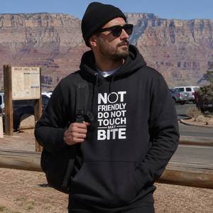 Graphic Hoodies: Do Not Touch Organic Hoodie for Streetwear and Personal Space