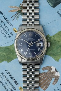 Available: Rolex Datejust Ref. 16014 'Blue Buckley' Dial 1978 w/ Box & Papers