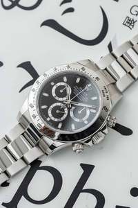 Rolex: Rolex Daytona Ref. 116520 ‘Black’ Dial 2014 w/ Box & Papers