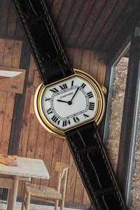 Vintage Watches: Cartier Ellipse LM 'Paris' Dial Ref. 78091 1970s w/ Service Papers