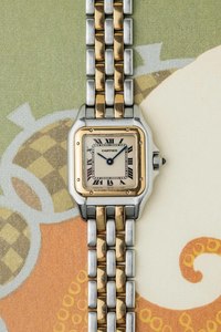 Cartier: Cartier Panthere SM Two-Tone, Two Row Ref. 1057917 1990 w/ Box & Papers