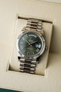 Modern: Rolex Day-Date 40 Ref. 228239 'Olive Green' Dial 2024 w/ Box & Papers