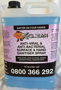 Anti Viral Sanitiser - 5 Litre - X-Clean Xtreme Clean Online Webstore NZ