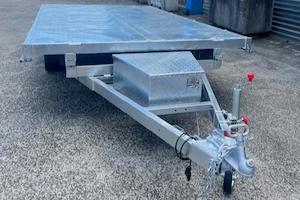 Trailers: 12x7 Flat Top Hydraulic Tipping Trailer 3500 KG (GVM)