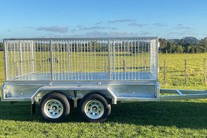 Best Seller Trailers: 9x5  Heavy Duty Tandem Fully welded Trailer With Cage