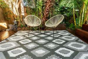 Best Selling: Outdoor Rug - Positano Grey And White