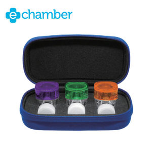 Products: e-chamber Portable Nebuliser Pro Three Pack of Coloured Heads - Xeda Medical & Scientific