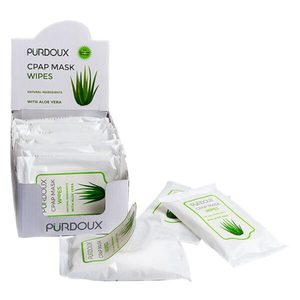 Products: PÜRDOUX™ CPAP MASK WIPES TRAVEL PACK WITH ALOE VERA - Xeda Medical & Scientific