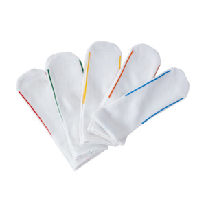 Seamless Feel Easy-on Socks with Guiding Line White (Pack of 5)