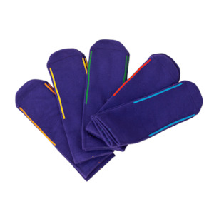 Seamless Feel Easy-on Socks with Guiding Line Blue (Pack of 5)