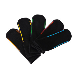 Seamless Feel Easy-on Socks with Guiding Line Black (Pack of 5)