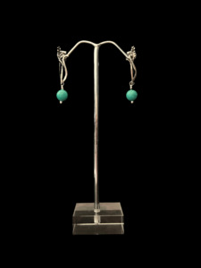 Turquoise Long Leaf Earring