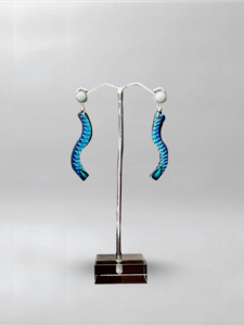 Xhuba Fusion Collection: Turqoise Stone Slender Earrings