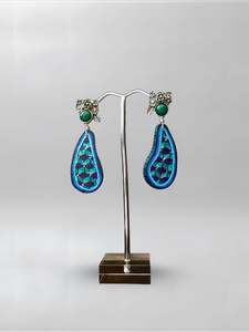 Green Onyx Abstract Earrings
