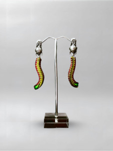 Summer Curations Exhibition: Beetle Green Slender Earrings
