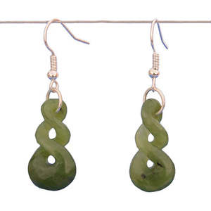 Pounamu Double Twist Earrings