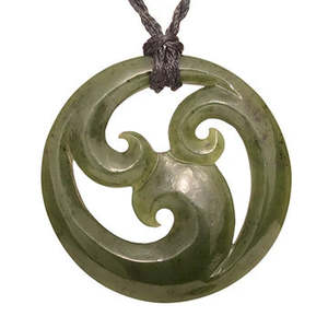 Pounamu Closed Triple Koru Pendant
