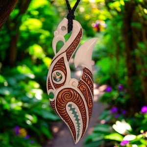 Bone Carvings: Intricate Manaia Hook Pendant