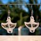 Bone Manta Ray Earrings