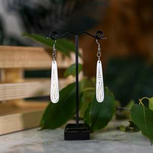 Bone Earrings: Bone Drop Earrings - Small