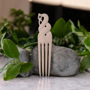 Bone Heru Comb: XL Bone Triple Twist Heru