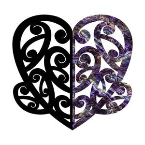 Niho Taniwha Iron-On - Purple