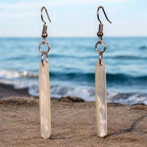 Mother of Pearl Slender Drop Earrings