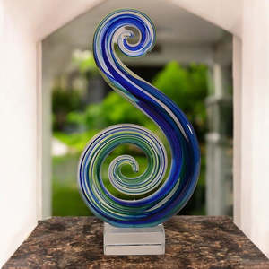 Large Double Koru Glass Ornament