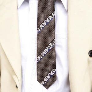Neck Ties: Gray Māori Necktie