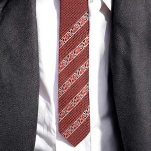 Neck Ties: Red Māori Necktie