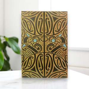 Canvas Prints: Gold and Black Manaia: Canvas Edition