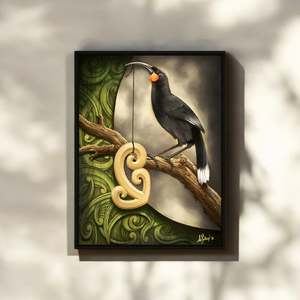 Canvas Prints: Te Huia: Framed Edition