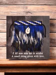 Canvas Prints: Mini Blue Korowai: Canvas Edition