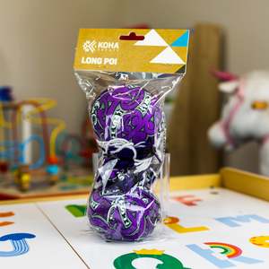 Maori Educational Resources: Purple Koru Poi - Long