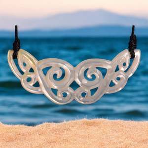 Back In Stock: Mother of Pearl Carved Koru Pendant