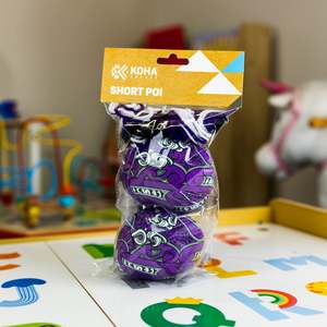 🎁 Purple Koru Poi - Short (100% off)