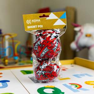 🎁 Red Koru Poi - Short (100% off)